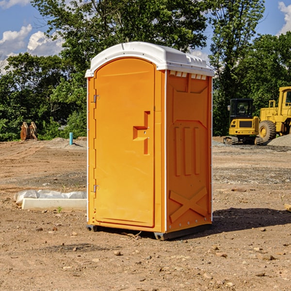 how often are the portable restrooms cleaned and serviced during a rental period in Forsyth GA